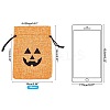 Polyester Imitation Burlap Packing Pouches Drawstring Bags ABAG-PH0002-49-2