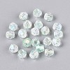 Transparent Spray Painted Glass Beads X1-EGLA-N018-4mm-04-2