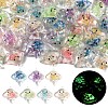 10Pcs Luminous Transparent Resin Pendants RESI-YW0004-44G-2