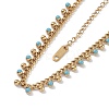 304 Stainless Steel Enamel Chain Necklaces LS-NJEW-P302-03G-3