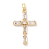 Brass Micro Pave Cubic Zirconia Pendants KK-A281-26D-G-1