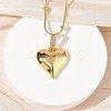 304 Stainless Steel Micro Pave Clear Cubic Zirconia Pendant Necklaces for Women LS-NJEW-Z103-01G-04-3