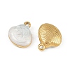 304 Stainless Steel Enamel Pendants STAS-U057-11G-A-4
