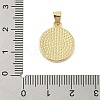 Dog Paw Print Rack Plating Brass with Natural Shells Pendants KK-Z074-25G-3
