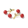Brass Enamel Pendants KK-P290-12G-01-2