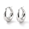 Non-Tarnish 304 Stainless Steel Chunky Hoop Earrings for Women EJEW-F280-06B-P-2