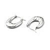 Non-Tarnish 304 Stainless Steel Chunky Oval Hoop Earrings for Women EJEW-A076-06P-2