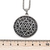 201 Stainless Steel Star of David 12 Constellation Pendant Necklaces NJEW-K283-32P-5