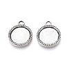 Tibetan Style Alloy Pendant Cabochon Settings PALLOY-N178-07AS-1