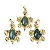 Natural Green Aventurine & Brass Pendants KK-F887-01G-20-1