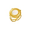 304 Stainless Steel with Natural Shell Cuff Open Rings for Women HW8046-3-3