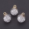 Transparent Glass Bottle Pendants GLAA-L018-14-1