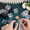 20Pcs Transparent Plastic Ring Viewer Magnifier Boxes CON-CA0001-024-3