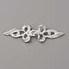 Zinc Alloy Crystal Rhinestone Snap Lock Clasps LS-FIND-WH0008-21S-2