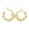 Punk Style Brass Hoop Earrings EJEW-A102-05G-1