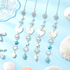 4Pcs Synthetic Turquoise Starfish Turtle Beads Hanging Suncatchers HJEW-CN0001-39-3