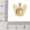 Brass Micro Pave Clear Cubic Zirconia Pendants KK-I712-34G-3