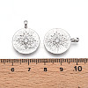 Brass Micro Pave Cubic Zirconia Pendants ZIRC-T016-19P-3