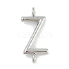 304 Stainless Steel Letter Connector Charms LS-STAS-M108-01P-26-1
