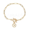 12Pcs Constellation Brass Paperclip Chains Charm Bracelets for Women BJEW-JB11256-3