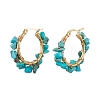 Natural Dyed Howlite Hoop Earring EJEW-JE05709-04-1