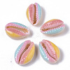 Printed Natural Cowrie Shell Beads SSHEL-R047-01-A10-2