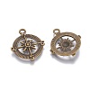 Tibetan Style Alloy Compass Pendants LS-TIBEP-S272-AB-FF-2