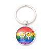 Pride Style Glass Keychain LS-KEYC-F033-01D-1