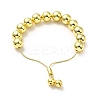 Rack Plating Brass Round Bead Slider Bracelets for Women BJEW-M232-01G-E-2