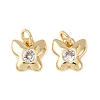 Brass Micro Pave Cubic Zirconia Pendants KK-C143-36A-G-1