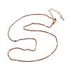 Brass Curb Chains Necklaces for Women NJEW-D302-18RG-5