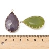 Brass Glass Pendants KK-S532-03KCG-3