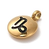 304 Stainless Steel Black Enamel Charms STAS-R009-02G-05-2