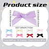 64Pcs 8 Colors Bowknot Polyester Alligator Hair Clips AJEW-CP0008-36-2