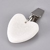 Heart Shape Marble Tablecloth Weights with Stainless Steel Tablecloth Clips HJEW-WH0005-09C-1