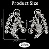1Pair Brass Rhinestone Wedding Dress Decoration Accessories FIND-GF0006-54-2