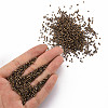 Frosted Plated Glass Cylinder Beads SEED-S047-F-002-5