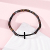 Bohemia Column Natural Picture Jasper Bead Stretch Bracelets BJEW-F493-02EB-1