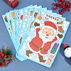 9 Sheets 9 Styles Christmas Themed PVC Static Stickers STIC-WH0004-07-4