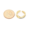 Brass Micro Pave Clear Cubic Zirconia Cuff Finger Rings for Women RJEW-C116-14G-5