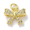 Rack Plating Brass Micro Pave Clear Cubic Zirconia Pendants KK-Z039-11G-1