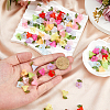 80Pcs 10 Colors Acrylic Shell Pearl Pendants PALLOY-FH00060-3