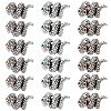 18Pcs 3 Colors Tibetan Style Alloy Rhinestones European Beads FIND-DC0007-66-1
