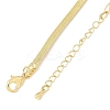 4mm Rack Plating Brass Herringbone Chain Necklaces for Women Men MAK-L044-16G-4