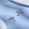 2Pcs Brass Micro Pave Grade AAA Cubic Zirconia Charms ZIRC-LP0001-42-1