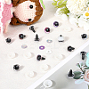 60 Sets 5 Colors Half Round ABS Plastic Doll Craft Eyes DIY-GF0010-67B-3