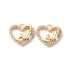 Rack Plating Brass Micro Pave Cubic Zirconia Pendants KK-K333-92G-1