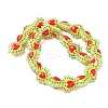 Baking Paint Glass Bumpy Beads Heart LAMP-V001-09-2