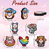12Pcs 6 Style Food Grade Eco-Friendly Silicone Focal Beads SIL-SZ0002-72B-2