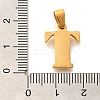 Ion Plating(IP) 304 Stainless Steel Rhinestone Pendants STAS-U035-01G-T-3